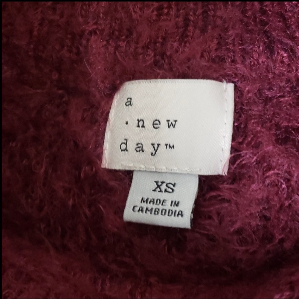 A NEW DAY FURRY MOCK TURTLENECK PULLOVER SWEATER - Picture 7 of 9